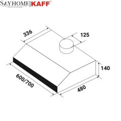 Máy hút mùi KAFF KF-638B, KF-738B âm tủ màu đen - Bảo hành chính hãng 3 năm