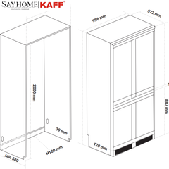 Tủ lạnh KAFF KF-BI540W Luxury âm toàn phần- Bảo hành chính hãng 5 năm