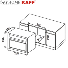 Lò nướng KAFF KF-BI75SLIM dung tích 75L - Bảo hành chính hãng 5 năm