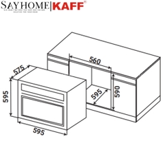 Lò nướng KAFF KF-BI75TFT dung tích 75L - Bảo hành chính hãng 5 năm