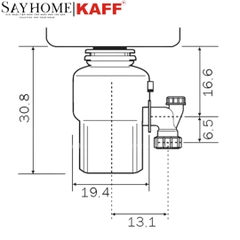 Máy hủy rác KAFF KF-BWD05 - Bảo hành chính hãng 5 năm