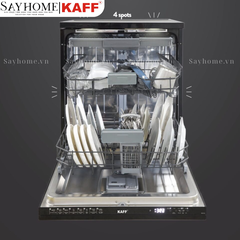 Máy rửa chén bát KAFF KF-D65ERIS bán âm, độc lập 15 bộ đồ ăn Châu Âu - Bảo hành chính hãng 5 năm