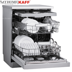 Máy rửa chén bát KAFF KF-D65ERIS bán âm, độc lập 15 bộ đồ ăn Châu Âu - Bảo hành chính hãng 5 năm