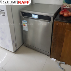 Máy rửa chén bát KAFF KF-D65ERIS bán âm, độc lập 15 bộ đồ ăn Châu Âu - Bảo hành chính hãng 5 năm