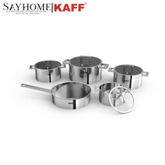Bộ nồi chảo inox KAFF KF-DIAMON9304 Luxury 5 món - Hàng chính hãng