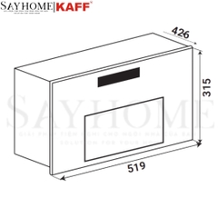 Lò vi sóng kết hợp nướng KAFF KF-EM036ALMW 36Lít  - Hàng chính hãng KAFF