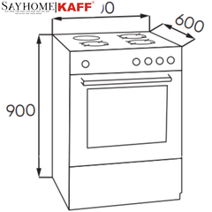 Bếp tủ liền lò KAFF KF-FRT6604IN, 65 Lít 4 vùng nấu - Bảo hành chính hãng 5 năm