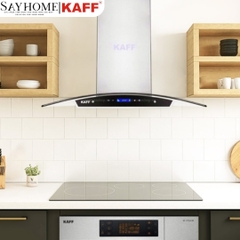 Máy hút mùi KAFF KF-GB027, KF-GB029 kính cong áp tường cảm ứng - Bảo hành chính hãng 3 năm