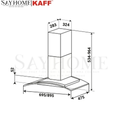 Máy hút mùi KAFF KF-GB107PB/GB109PB - Hàng chính hãng