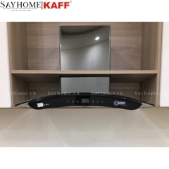 Máy hút mùi KAFF KF-GB702, KF-GB902 kính cong áp tường cảm ứng - điều khiển từ xa - Bảo hành chính hãng 3 năm