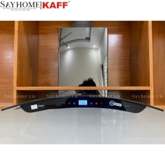 Máy hút mùi KAFF KF-GB702, KF-GB902 kính cong áp tường cảm ứng - điều khiển từ xa - Bảo hành chính hãng 3 năm
