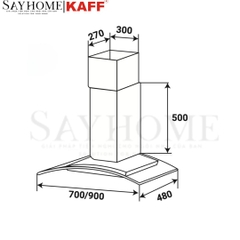 Máy hút mùi KAFF KF-GBT7007/GBT9007- Hàng chính hãng