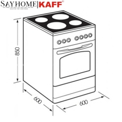 Bếp tủ liền lò KAFF KF-IK60850 54 lít, 4 vùng nấu - Bảo hành chính hãng 5 năm