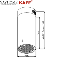 Máy hút mùi KAFF KF-IS380CRB độc lập dạng ống-inox-cảm ứng - Bảo hành chính hãng 3 năm