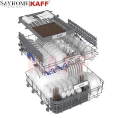 Máy rửa chén bát KAFF KF- SBL775W Plus độc lập  - Hàng chính hãng KAFF