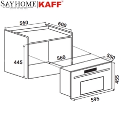 Lò nướng kết hợp hấp KAFF KF-ST56LXR 56 lít - Bảo hành chính hãng 5 năm