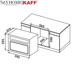 Lò nướng KAFF KF-T90S dung tích 67L - Bảo hành chính hãng 5 năm