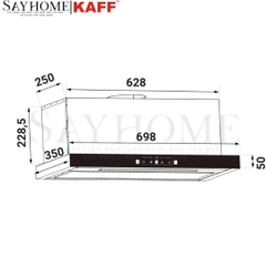 Máy hút mùi KAFF KF-TH1700S/TH1700B- Hàng chính hãng