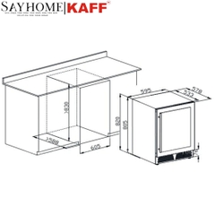 Tủ rượu KAFF KF-WC01 - Bảo hành chính hãng 5 năm