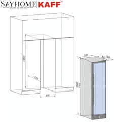 Tủ rượu KAFF KF-WC425L - Bảo hành chính hãng 5 năm