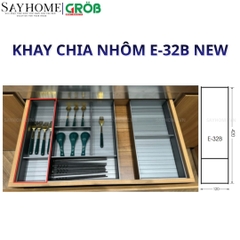 Khay chia nhôm GROB E- 32A/32B/32C/32D/32E NEW cho ngăn kéo gỗ - Hàng chính hãng