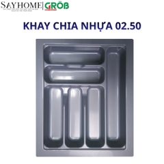 Khay chia nhựa ABS GROB 02.45/50/60/70/80/90 màu xám - Hàng chính hãng