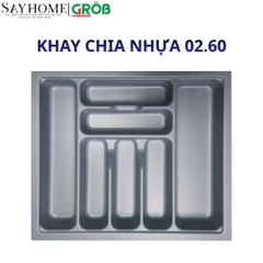 Khay chia nhựa ABS GROB 02.45/50/60/70/80/90 màu xám - Hàng chính hãng