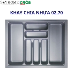 Khay chia nhựa ABS GROB 02.45/50/60/70/80/90 màu xám - Hàng chính hãng