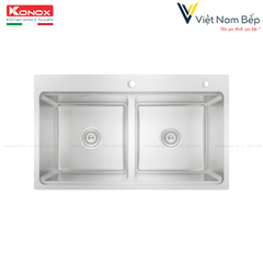 Chậu rửa bát chống xước Top Mount Sink KN8651TD Dekor Basic - Chính hãng KONOX