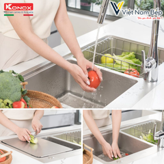 Chậu rửa bát chống xước Workstation Sink – Topmount Sink KN8651TD Dekor - Chính hãng KONOX