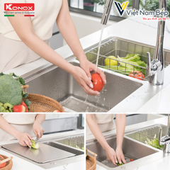 Chậu rửa bát chống xước Top Mount Sink KN8651TD Dekor Basic - Chính hãng KONOX