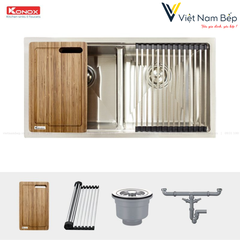 Chậu rửa bát Workstation Sink – Undermount Sink KN8745DUB - Chính hãng KONOX