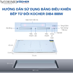 Bếp từ đôi Kocher DIB4 888W -  Bảo hành 3 năm