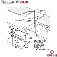 Lò nướng BOSCH HBG536EB3 Series 6 âm tủ 71 Lít tại thành phố Hồ Chí Minh