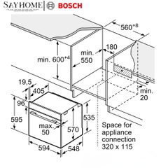 Lò nướng BOSCH HJG852YB0K Series 6 âm tủ 76 Lít tại thành phố Hồ Chí Minh