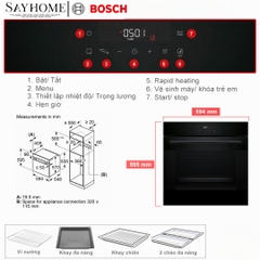 Lò nướng BOSCH HJG852YB0K Series 6 âm tủ 76 Lít tại thành phố Hồ Chí Minh