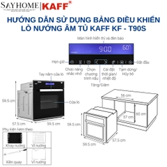 Lò nướng KAFF KF-T90S dung tích 67L - Bảo hành chính hãng 5 năm