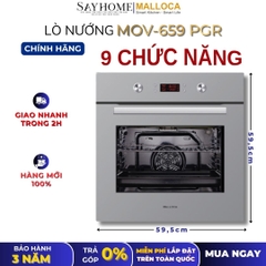 Lò nướng MALLOCA MOV-659 PGR âm tủ dung tích 65 Lít - Hàng chính hãng