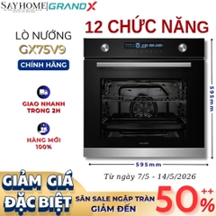 Lò nướng GrandX GX75V9 âm tủ, dung tích 75 lít - Bảo hành chính hãng 2 năm