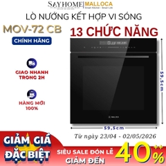 Lò nướng kết hợp vi sóng MALLOCA MOV-72 CB 72 Lít - Hàng chính hãng