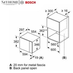 Lò vi sóng BOSCH BBFL524MB2 Series 4 20 Lít tại thành phố Hồ Chí Minh