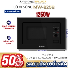 Lò vi sóng MALLOCA MW-820B âm tủ 20 Lít - Hàng chính hãng