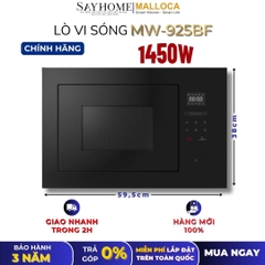 Lò vi sóng có chức năng nướng MALLOCA MW-925BF âm tủ 25 Lít - Hàng chính hãng