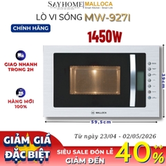 Lò vi sóng MALLOCA MW-927I âm tủ dung tích 27 Lít - Hàng chính hãng