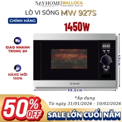 Lò vi sóng MALLOCA MW 927S âm tủ 27 Lít - Hàng chính hãng