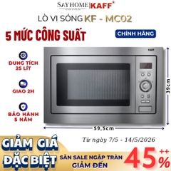 Lò vi sóng kết hợp nướng KAFF KF-MC02 âm tủ 25 lít- Bảo hành chính hãng 5 năm