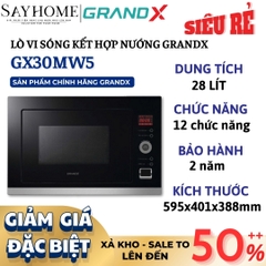 Lò vi sóng kết hợp nướng GRANDX GX30MW5 28 Lít - Hàng chính hãng