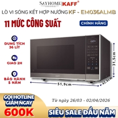 Lò vi sóng kết hợp nướng KAFF KF-EM036ALMB 36 lít  - Hàng chính hãng KAFF