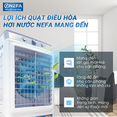 Quạt điều hòa hơi nước Nefa NF55 Phím cơ - Chính hãng