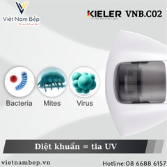 Máy hút bụi giường nệm diệt khuẩn Kieler VNB.C02 - Diệt khuẩn bằng tia UV - Hàng chính hãng